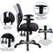 Emma and Oliver Mid-Back Mesh Triple Paddle Swivel Ergonomic Office Chair with Adjustable Arms